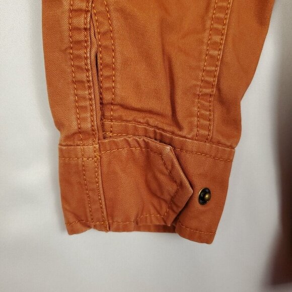 Madewell Womens Utility Jacket XS Burnt Orange Full Zip Lightweight Pockets - Picture 9 of 15